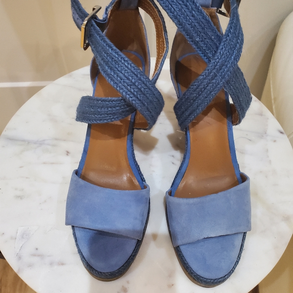 H BY Halston denim sandals
